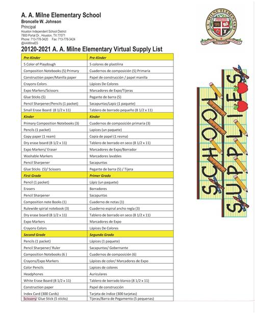 School list pg 1 